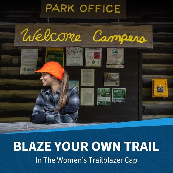 Women\'s Hunter Orange Trailblazer Reflective Fleece Ponytail Hole Winter Hats main image 4